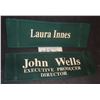 Image 1 : ER LAURA INNES & JOHN WELLS ON SET CHAIR BACK LOT OF 2