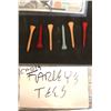 Image 1 : CHRIS FARLEY PERSONALLY OWNED GOLF TEES LOT OF 6