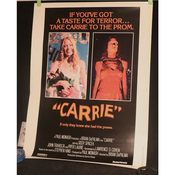 ZZ CARRIE ORIGINAL 1976 MOVIE POSTER