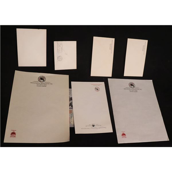 CECIL B DEMILLE OFFICE LETTERHEAD AND ENVELOPES LOT OF 7