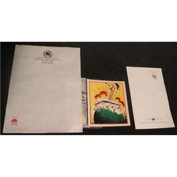CECIL B DEMILLE CLOTH & PAPER LETTERHEAD AND CHRISTMAS CARD C