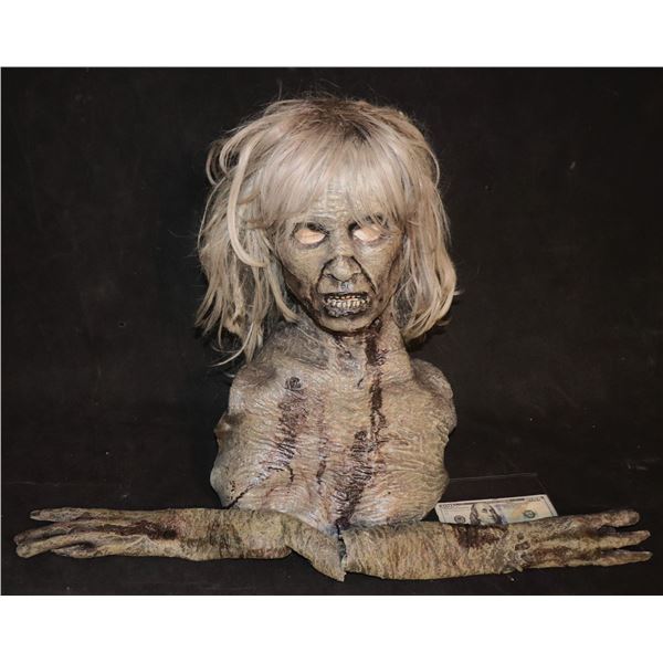 ARMY OF THE DEAD ROTTEN ZOMBIE FULL MASK WITH ZIPPER AND MATCHING ARMS A