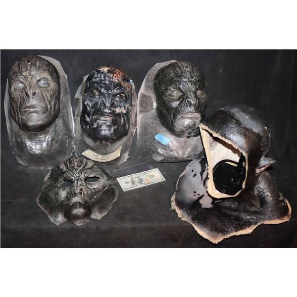 ORC ALIEN DEMON COWL AND FACIAL APPLIANCES LOT