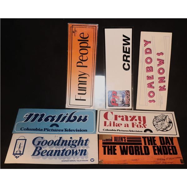 STUDIO FILMING LOCATION SIGNS LOT OF 7 D
