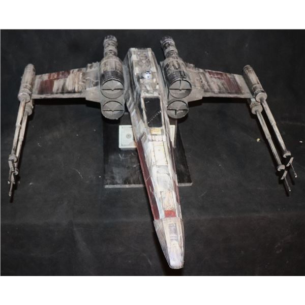 STAR WARS X-WING FIGHTER HASBRO GIANT SCALE PRO PAINTED AND SIGNED ON STAND