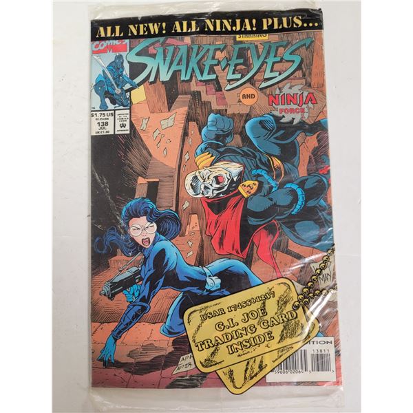 New in Bag w/ Bonus Card - Snake-Eyes and Ninja Force - Marvel Comics #138