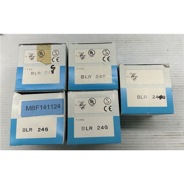 Lot of (5) Maruyasu #BLR-24G Pilot Lights Green