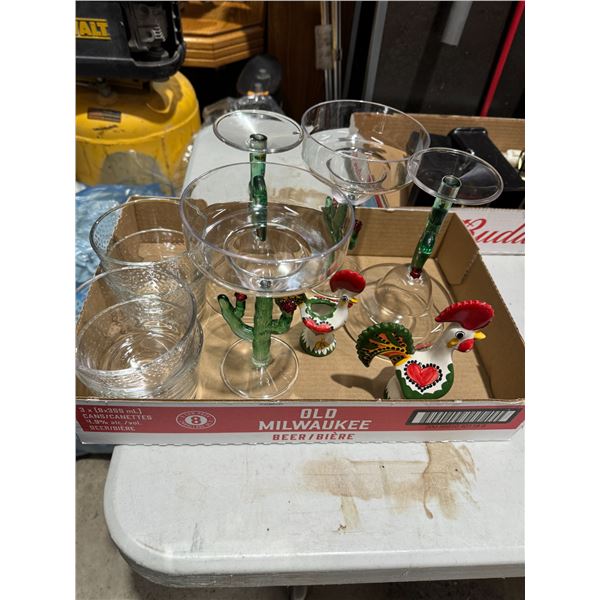 Margarita, glasses, and other