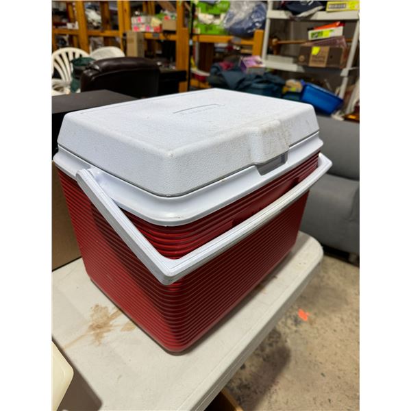 Rubbermaid cooler with ice packs