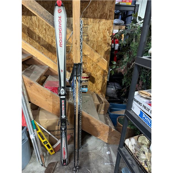 Rossignol skis, and poles