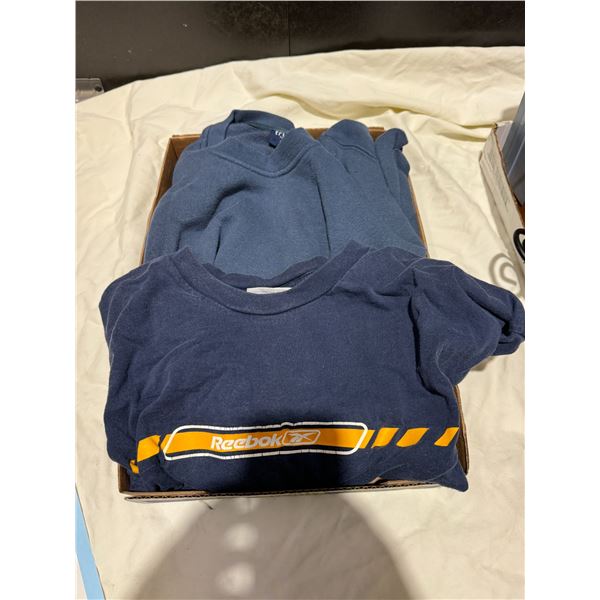 Sweatshirt and Reebok, long sleeve shirt, size large