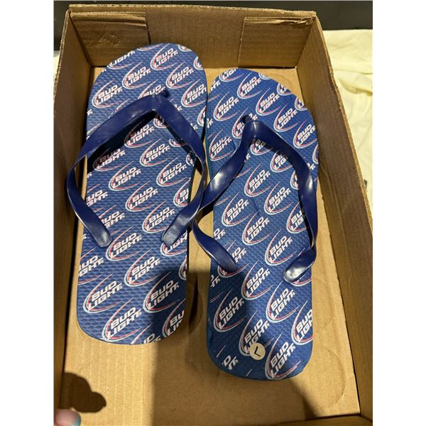 Bud Light flip-flops size large
