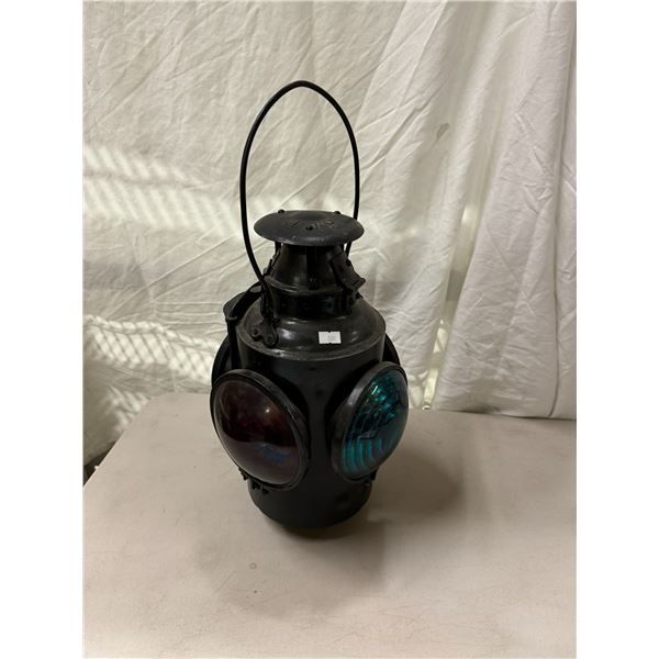 Antique railway lantern