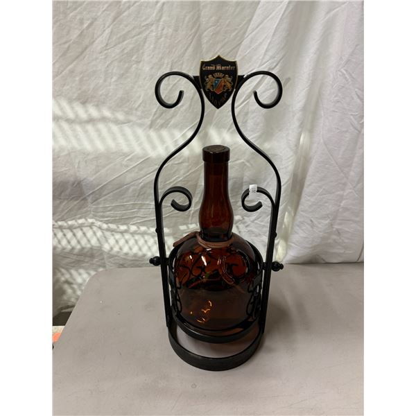 Grand Marnier liquor bottle and stand