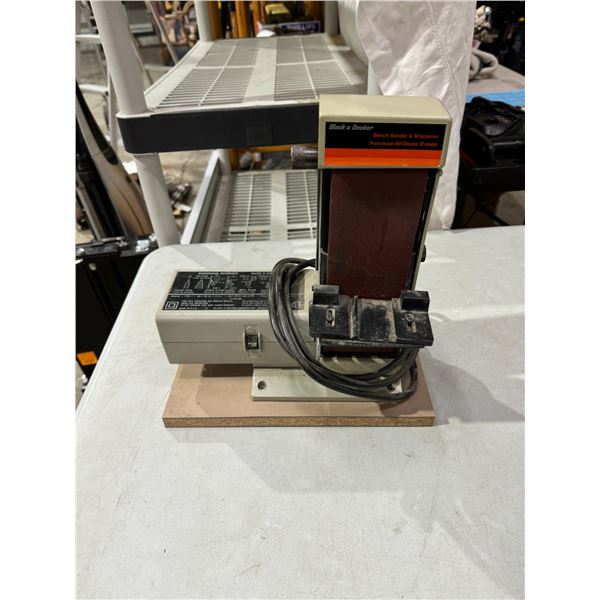 Black & Decker bench, sander, and sharpener