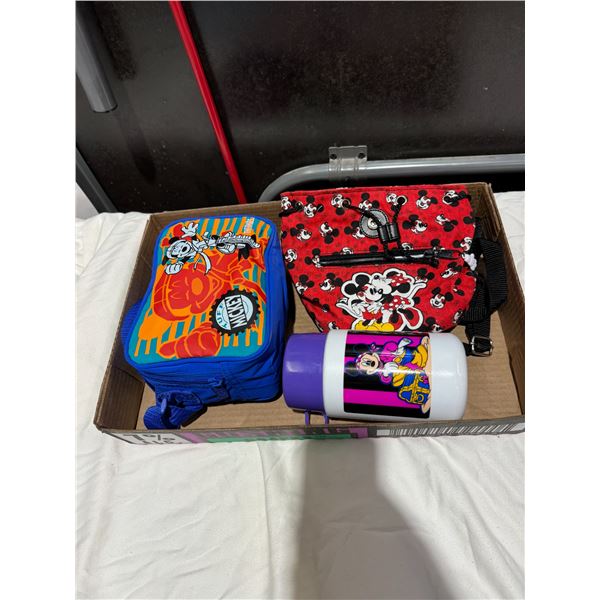Mickey Mouse, lunch bags and thermos
