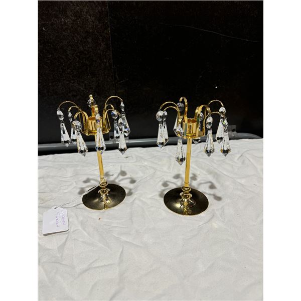 Lycenta Sweden, gold plated candleholders