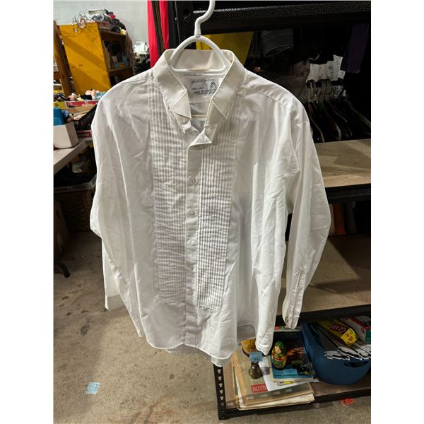 Men's tuxedo shirt, XL with cufflinks
