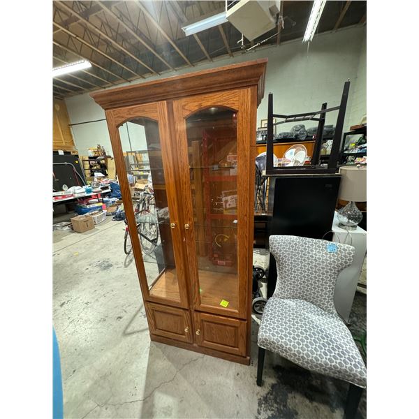 Display cabinet with lights 37" x 18" 74 inches tall