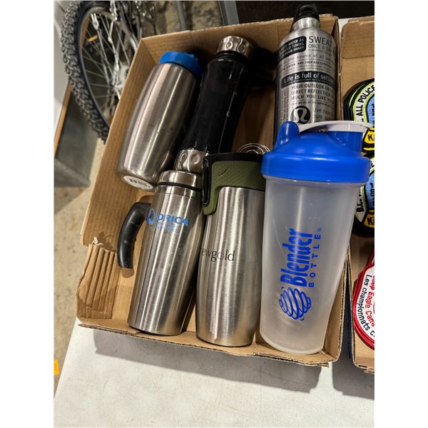 Water bottles and to go mugs