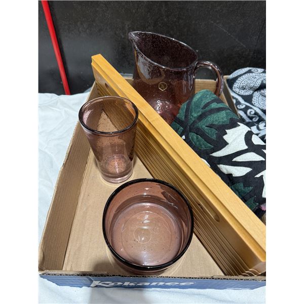 Pitcher and other items