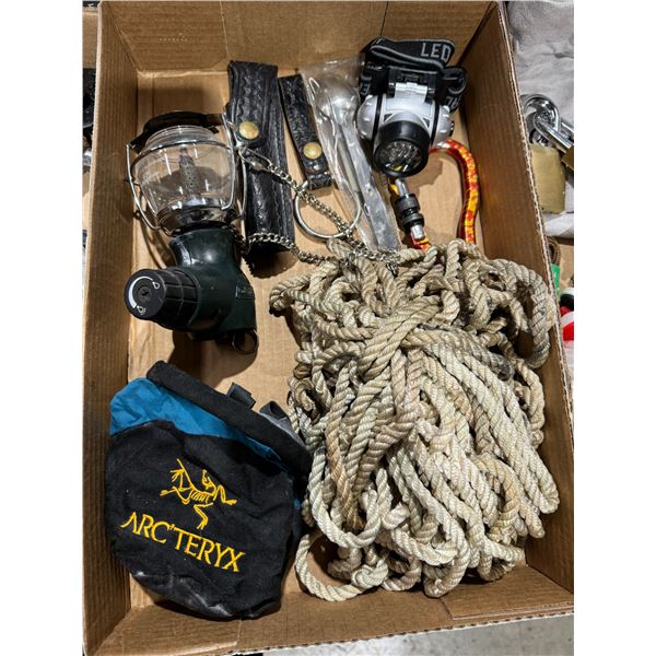 Assorted camping items