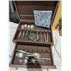 Image 1 : Cutlery box and content Sterling and other