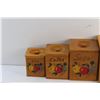 Image 3 : (4) Wooden Canister Set