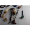 Image 5 : Vintage Play Pilot Goggles, Barbers Brush, Bow Ties, Tobacco Pipes, Hobby Drill and Necklace