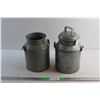 Image 1 : (2) Galvanized Cream Cans - Missing Lid