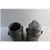 Image 2 : (2) Galvanized Cream Cans - Missing Lid