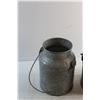 Image 4 : (2) Galvanized Cream Cans - Missing Lid