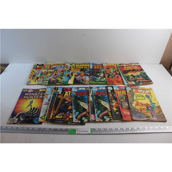 (10+) Vintage Comics - E Man, Marvel and Hercules