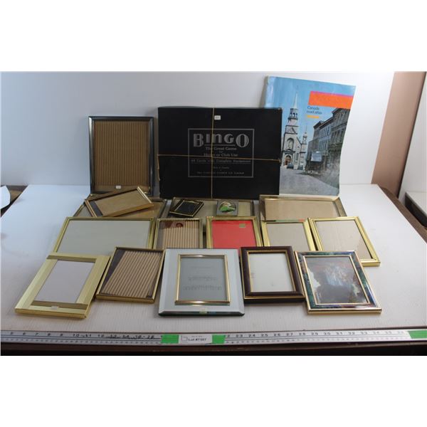 (17) Photo Frames, Bingo Game and Canada Road Atlas