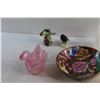 Image 4 : Pink Swan Candle Holder, Bowl, Wildlife Ornaments, Button Hook, Tie Clip and Misc.
