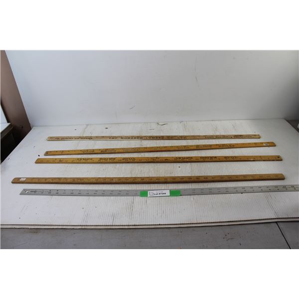 (4) Yard Sticks
