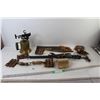 Image 1 : Pop Gun, Hand Saw, Old Welding torch