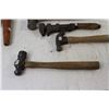 Image 4 : (3) Hammers, (2) Horse Shoes, Pipe Wrench, Keg Tap