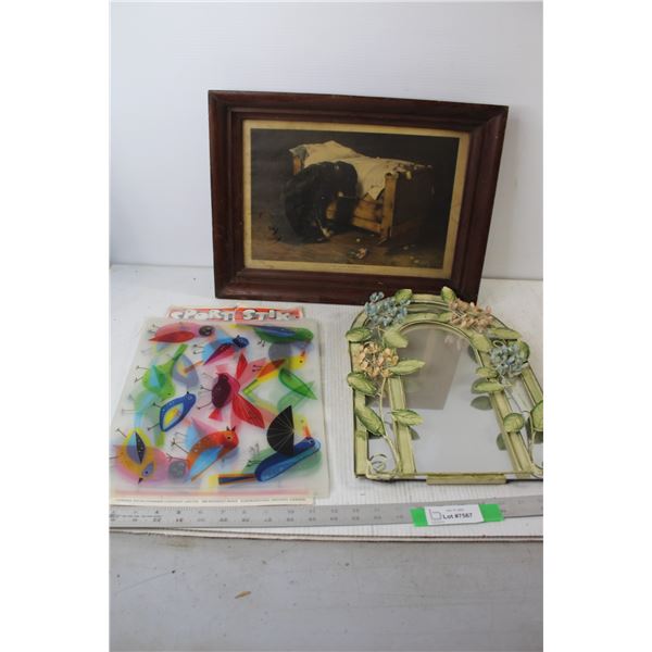The Lost Playmate Art Framed - 19  x 14 1/2 , Mirror, Vinyl Sport Stik