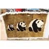 Panda Decorated Sheepskin Rug - 70