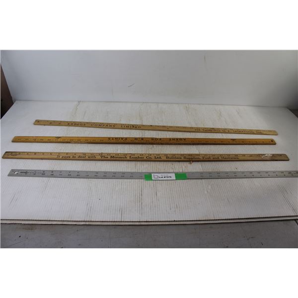 (3) Yard Sticks