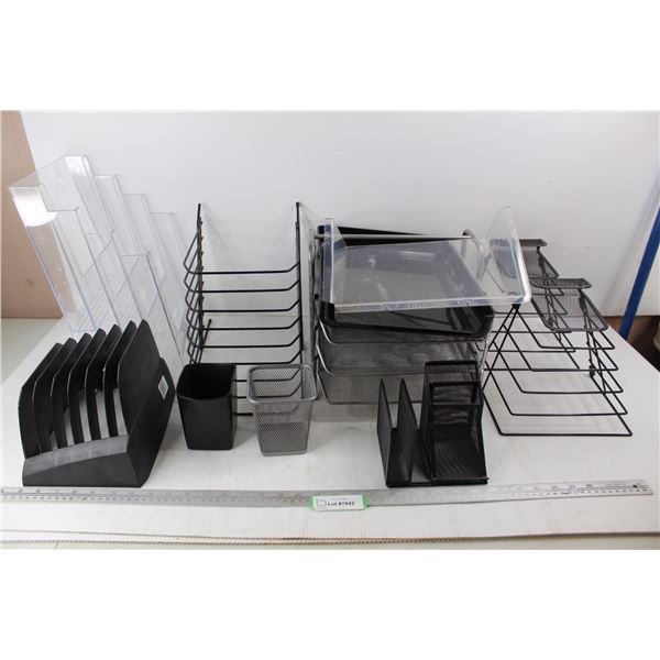 Various Office Paper/ pen Holders- All As Is