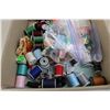Image 2 : Box Of Various Sewing Supplies