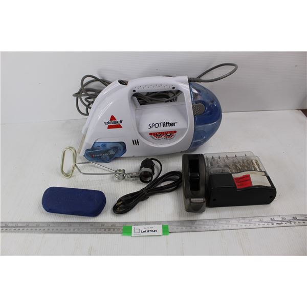 Spot Lifter Power Brush- Powers On, Tape Dispenser, Misc.