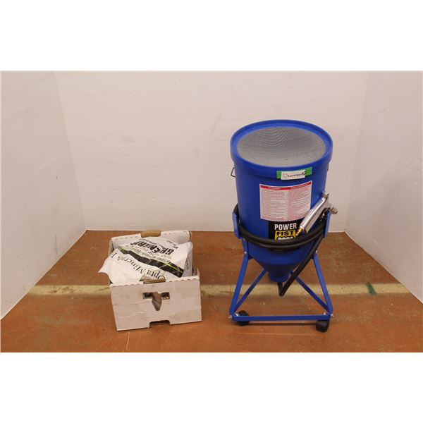 * Power Fist Sandblaster on Wheels w/ Glass Bead Blasting Material