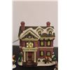 Image 2 : Light-up Christmas Village School Decor w/Figurines