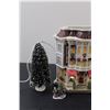 Image 3 : Light-up Christmas Flower & Coffee Shop Decor w/Figurines