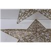 Image 3 : (2) Metal Glittering Gold Christmas Star Decor - 22" Diameter