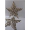 Image 4 : (2) Metal Glittering Gold Christmas Star Decor - 22" Diameter