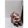 Image 2 : (2) Santa Figurines, Angel Figurine, Present Vase